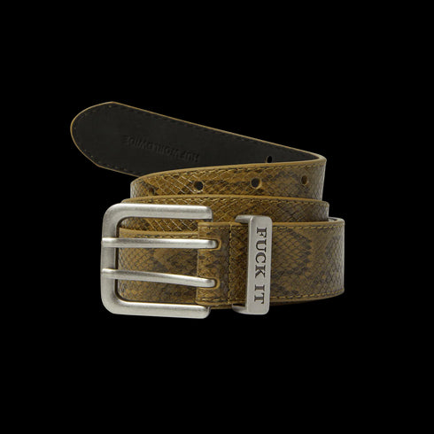 Huf - Fuck It Snakeskin Belt (Brown/Green)